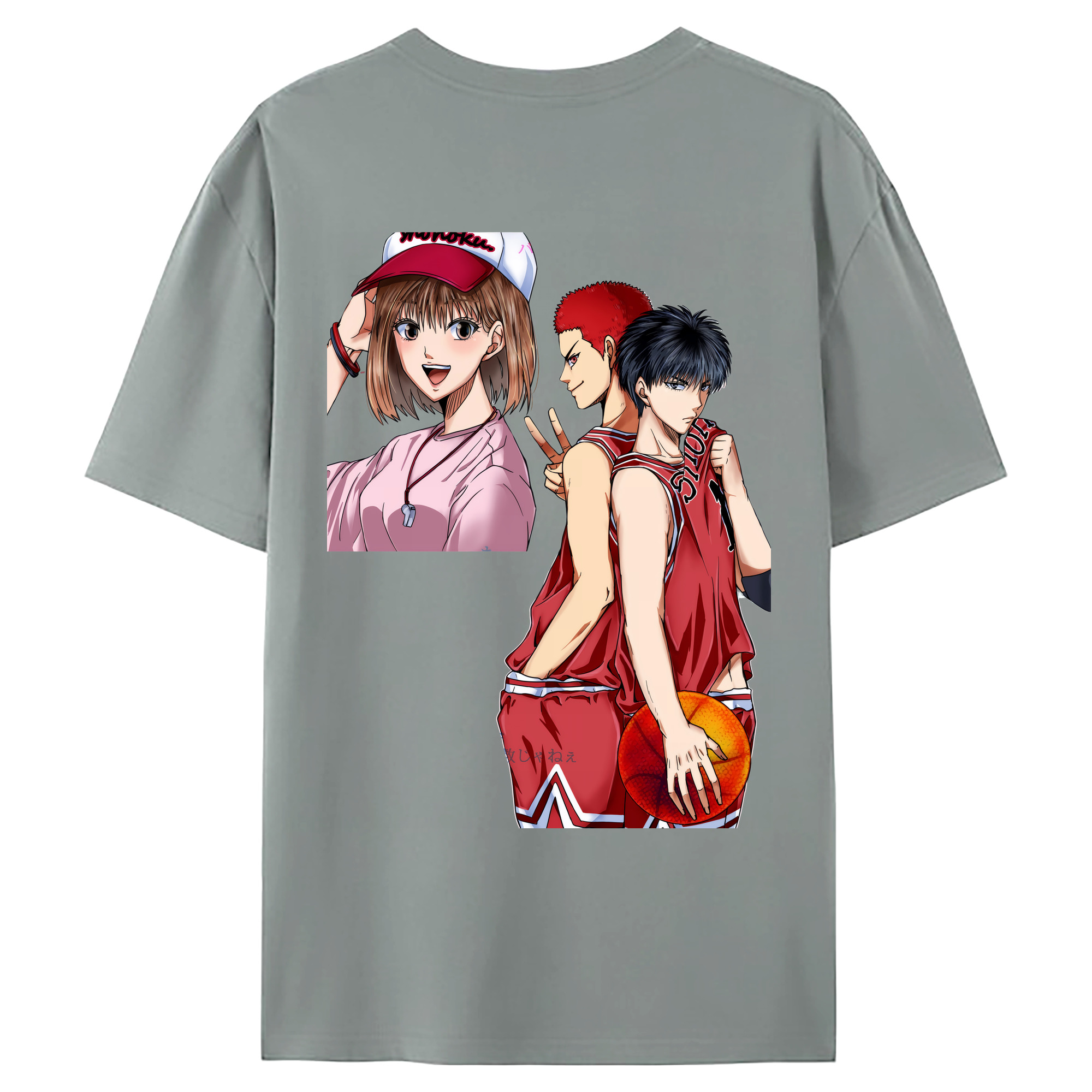 （画像用） SLAM DUNK／スラムダンク 綿100％ メンズ半袖Tシャツ（バックプリント） 通気性